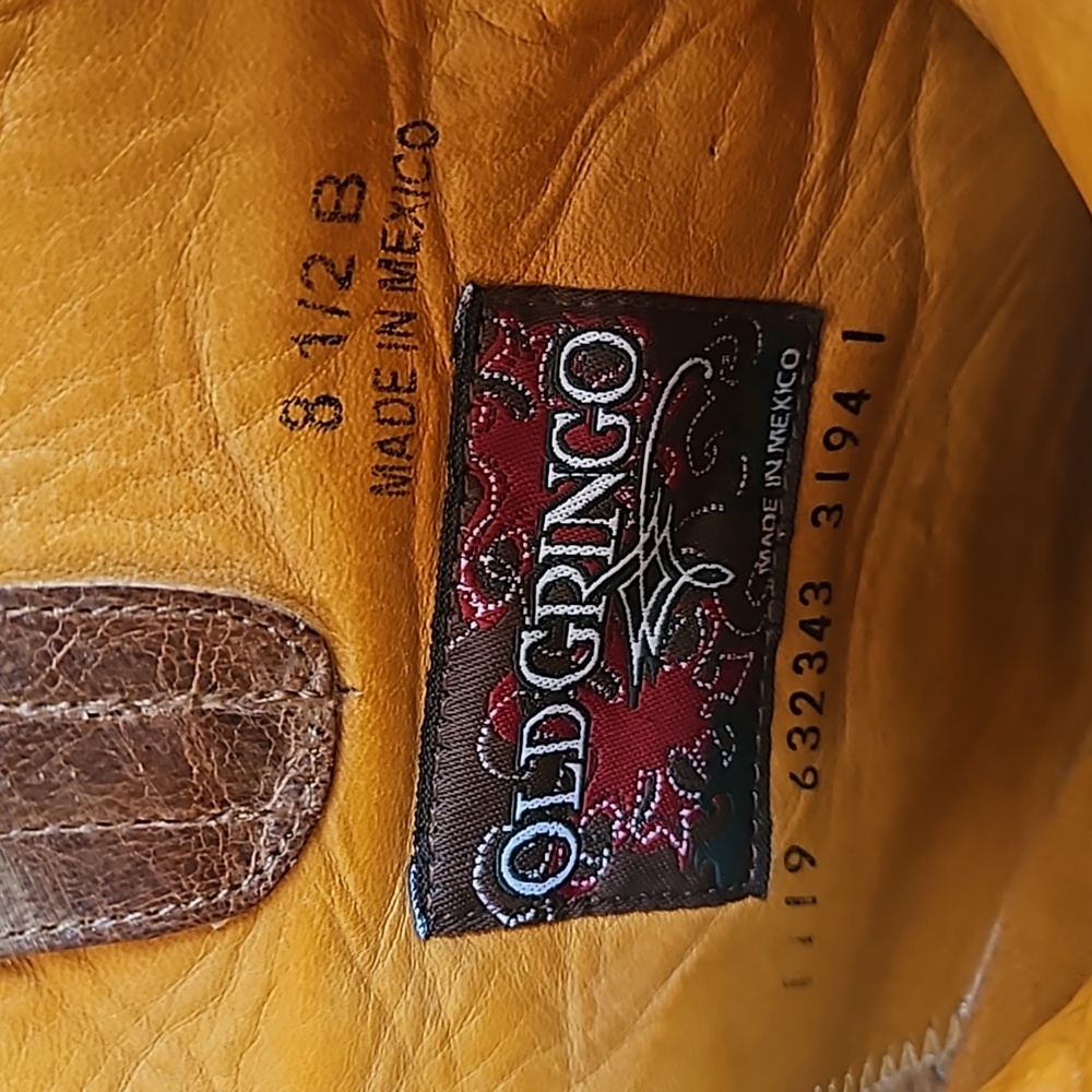 Old Gringo Burgundy and Brown Embellished Ankle Boots - Picture 4 of 7